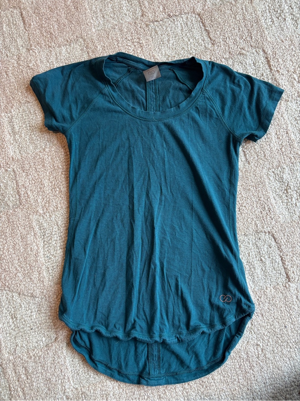 CALIA by Carrie Underwood Teal Short Sleeve Scoop Neck Top